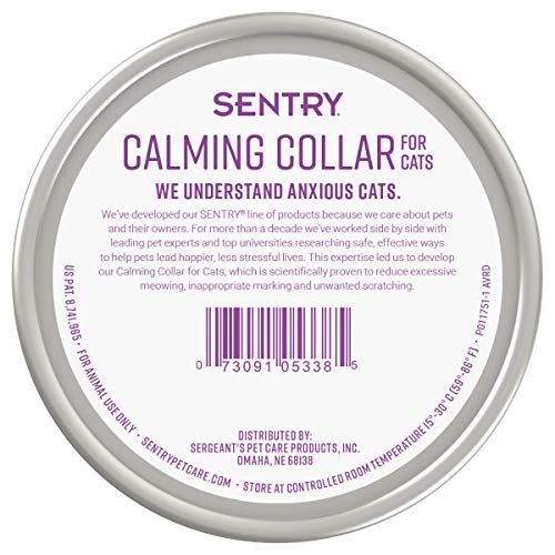 Sentry Industries Calming Collar for Cats 3Ct, Purple