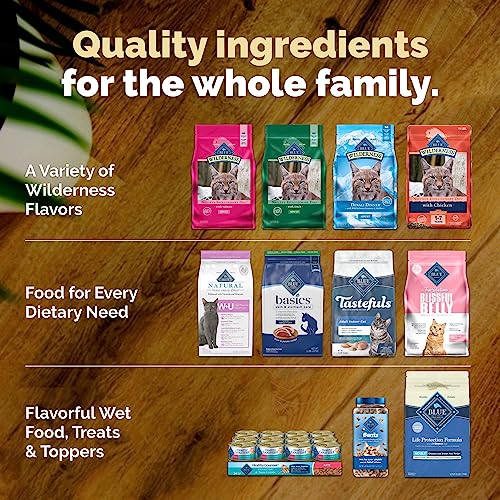 Blue Buffalo Wilderness High Protein Grain Free, Natural Adult Indoor Hairball & Weight Control Dry Cat Food, Chicken 11-lb