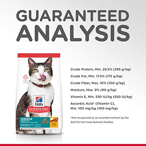 Hill's Science Diet Dry Cat Food, Adult 11+, Indoor, Chicken Recipe, 3.5 lb Bag