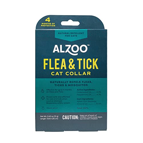ALZOO Natural Repellent Flea & Tick Collar for Cats 1-oz box 1-count