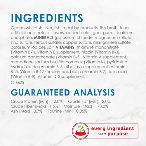 Purina Fancy Feast Grain Free Pate Wet Cat Food, Classic Pate Ocean Whitefish & Tuna Feast - (24) 3 oz. Cans