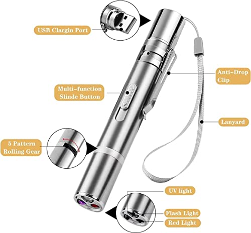 USB Charging Red Dot Laser Pointer, Interactive Pet Toy