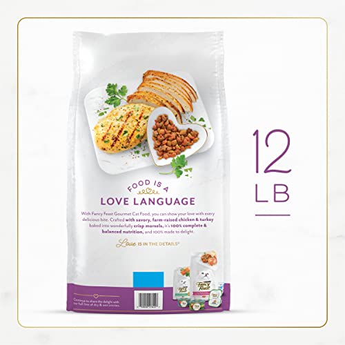 Purina Fancy Feast Dry Cat Food, With Savory Chicken & Turkey - 12 lb. Bag