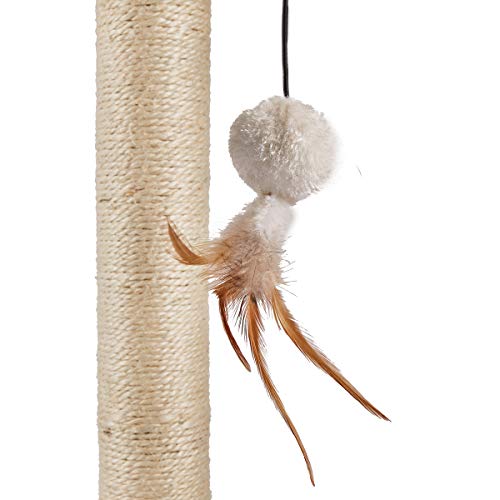 PEEKAB Cat Scratching Post with Cat Tower Tree and Cats Arch Self Groomer Massager Brush Kitty Ball Toys for Kittens and Small Cats