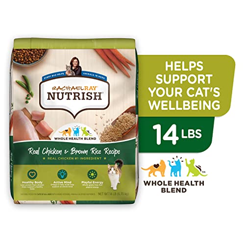 Rachael Ray Nutrish Premium Natural Dry Cat Food, Real Chicken & Brown Rice Recipe, 14 Pounds