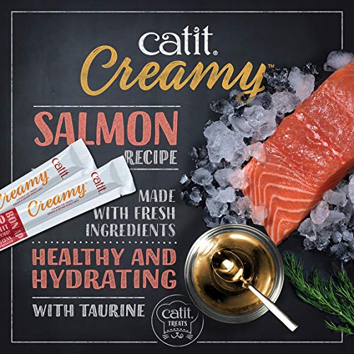 Catit Creamy, Lickable Cat Treat, Salmon, 30 Pack, 44472P1