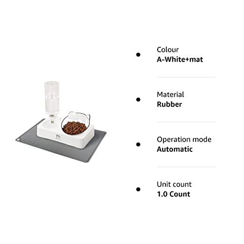 Marchul Tilted Cat Food Bowl with Feeding Mat