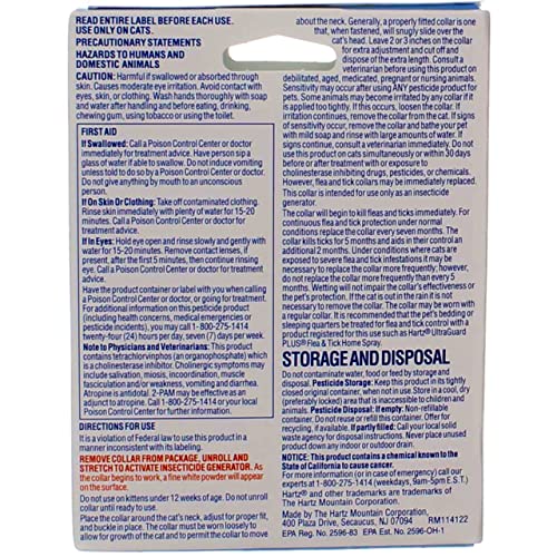 Hartz UltraGuard Flea & Tick Cat and Kitten Collar, White 1 ea
