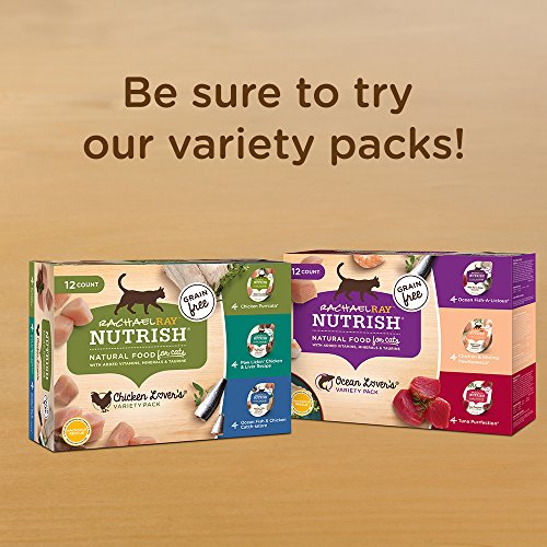 Rachael Ray Nutrish Natural Wet Cat Food, Beef & Chicken Catterole Recipe, 2.8 Ounce Cup (Pack of 12), Grain Free