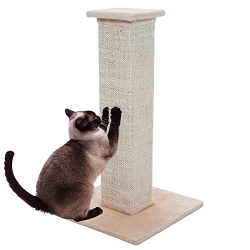 PETMAKER Sisal Burlap Cat Scratching Post, 28", Model:80-0247