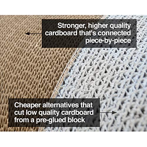 PetFusion 3-Sided Vertical Cat Scratching Post (Large Size, Warm Gray). [Multiple Scratching Angles to Match Your Cat's Preference]