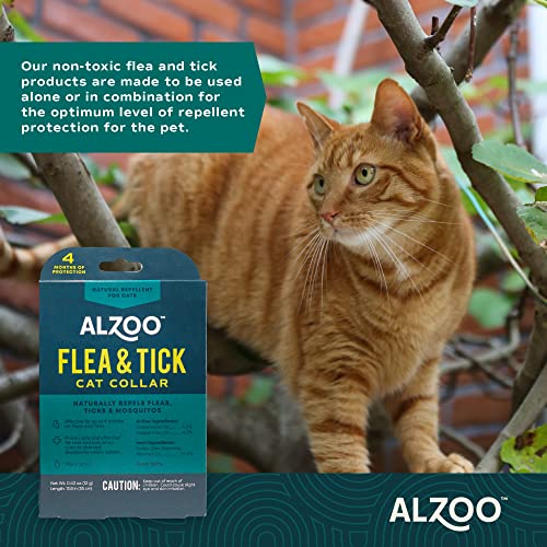 ALZOO Natural Repellent Flea & Tick Collar for Cats 1-oz box 1-count