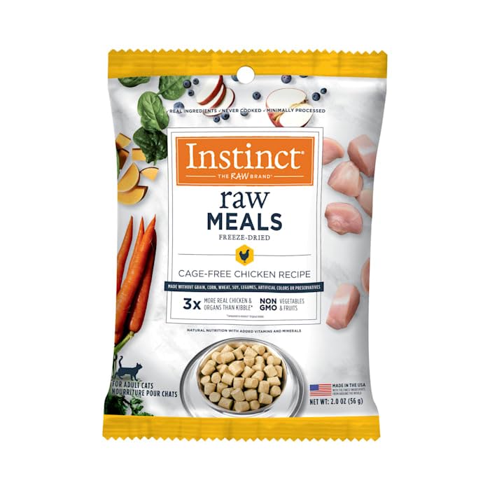 Instinct Freeze-Dried Raw Meals Grain-Free Cage-Free Chicken Recipe Wet Cat Food, 2 oz.