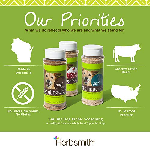 Herbsmith Kibble Seasoning  Freeze Dried Beef  Dog Food Topper for Picky Eaters, 4.5 oz