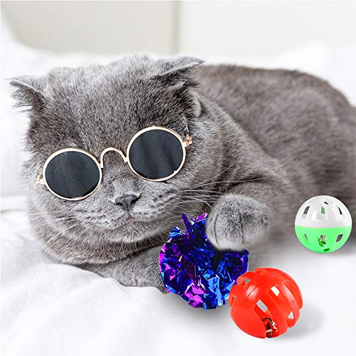 M JJYPET Cat Toys Kitten Toys Assortments(30 Packs),2 Way Tunnel,Cat Balls with Bells,Cat Feather Toy,Cat Mice Toy,Cat Crinkle Balls,Kitty,Kitten