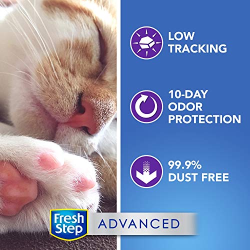 Fresh Step Advanced Clean Paws Clumping Cat Litter, Low Tracking Cat Litter with Odor Control - 18.5 lb (Package May Vary)