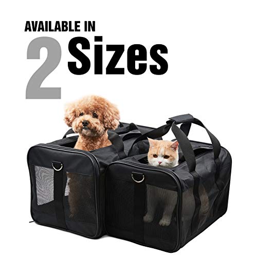 ScratchMe Pet Travel Carrier Soft Sided Portable Bag for Cats, Small Dogs, Kittens or Puppies, Collapsible, Durable, Airline Approved, Travel Friendly, Carry Your Pet with You Safely and Comfortably