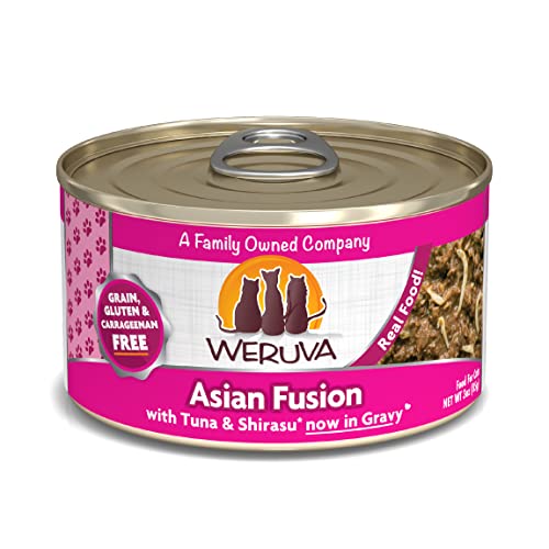 Weruva Classic Cat Food, Asian Fusion With Tuna Red Meat & Shirasu In Aspic, 3Oz Can (Pack Of 24)