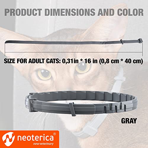 Flea & Worm Collar for Cats - Flea Control and Tick Treatment - Better than Oral Flea Control - Cat Dewormer - Cat Worm Treatment for Tapeworms