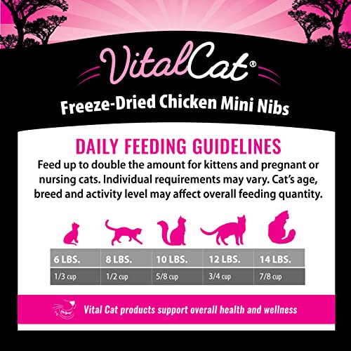 Vital Essentials Vital Cat Freeze-Dried Grain-Free Chicken Mini Nibs Cat Food, 12 oz.