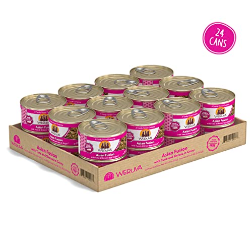 Weruva Classic Cat Food, Asian Fusion With Tuna Red Meat & Shirasu In Aspic, 3Oz Can (Pack Of 24)