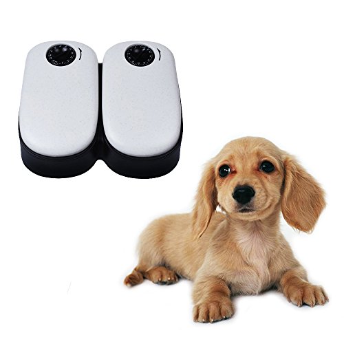 Petzilla Automatic Pet Food Feeder for Dogs & Cats, Pet Food Dispenser for 2 Meals Within 48 Hours, Ice Pack Included to Keep Food Fresh (2 Bowl)