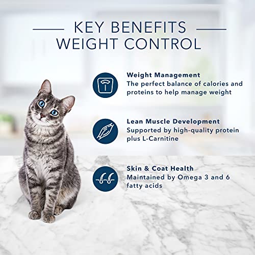 Blue Buffalo Weight Control Natural Adult Dry Cat Food, Chicken & Brown Rice 3-lb