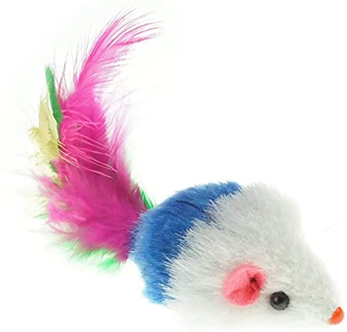 Aftermarket Furry Pet Cat Toys Mice, Cat Toy Mouse, Pet Toys for Cats, Cat Catcher for Feather Tails, 10 Counting