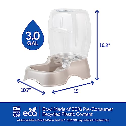 Petmate Pet Cafe Waterer Cat and Dog Water Dispenser 4 Sizes, 3 GAL, Pearl Tan