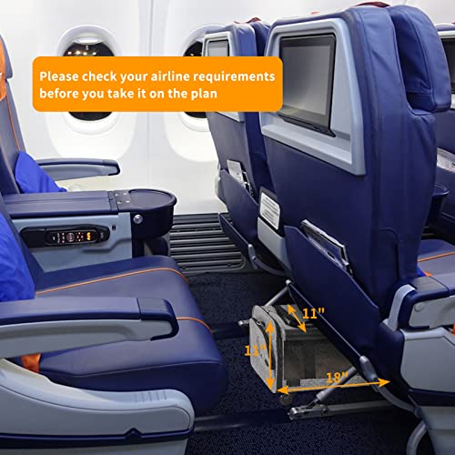 NOYAL Pet Carrier Airline Approved, Soft-Sided Dog Travel Carriers with Removable Wheels Perfect for Cats Pups & Small Animals (20.5" L × 13" W × 11" H)