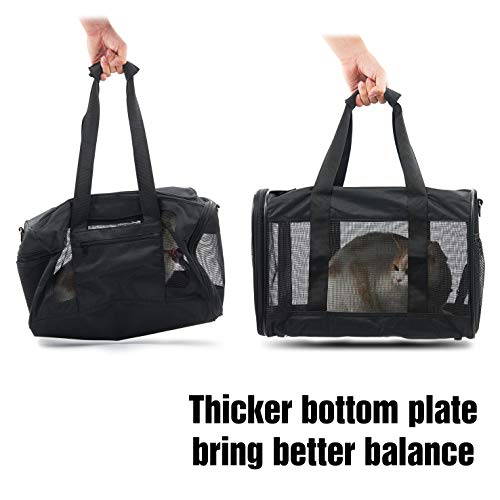 ScratchMe Pet Travel Carrier Soft Sided Portable Bag for Cats, Small Dogs, Kittens or Puppies, Collapsible, Durable, Airline Approved, Travel Friendly, Carry Your Pet with You Safely and Comfortably