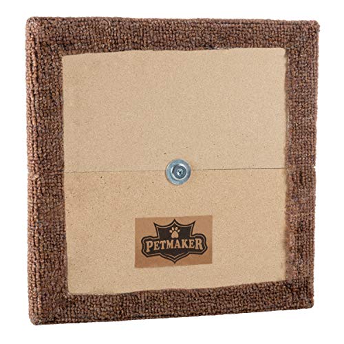 PETMAKER Cat Scratching Post - Tall Scratcher for Cats and Kittens with Sisal Rope and Carpet, Hanging Mouse Toy for Interactive Play (24.5 Inch)