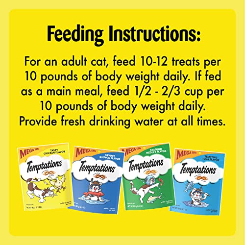 Temptations Whiskas Mega Pack Cat Treats, Assorted Flavors, 6.3 Oz, 5 Pack