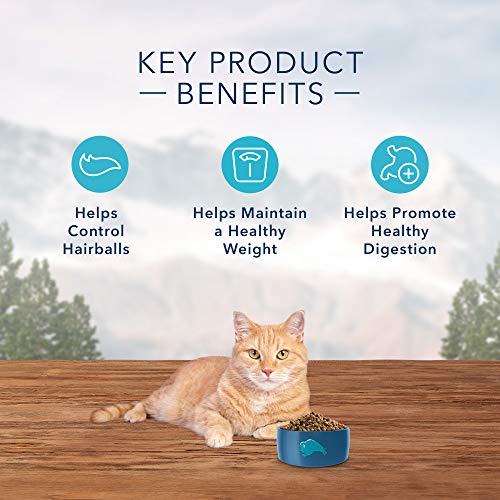 Blue Buffalo Wilderness High Protein, Natural Adult Indoor Hairball & Weight Control Dry Cat Food, Chicken 5-lb