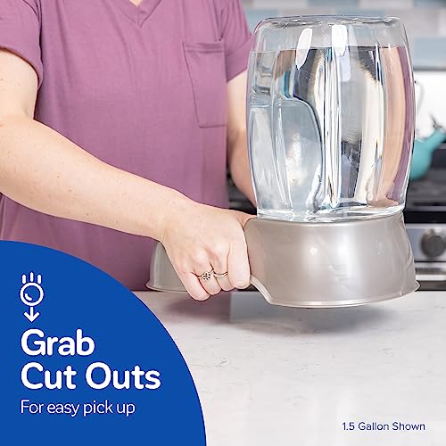 Petmate Pet Cafe Waterer Cat and Dog Water Dispenser 4 Sizes, 3 GAL, Pearl Tan