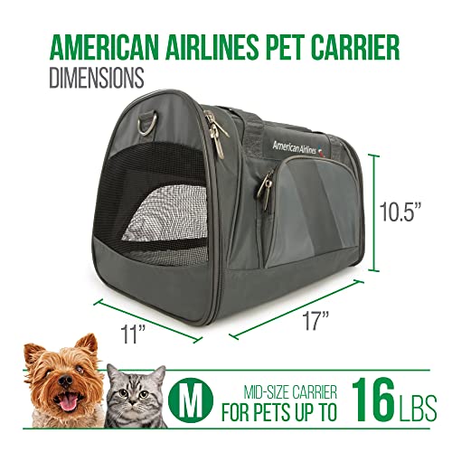Sherpa Travel American Airlines Duffle Pet Carrier, Medium,Charcoal