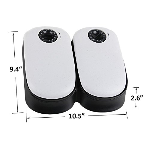 Petzilla Automatic Pet Food Feeder for Dogs & Cats, Pet Food Dispenser for 2 Meals Within 48 Hours, Ice Pack Included to Keep Food Fresh (2 Bowl)