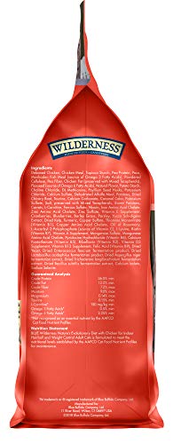 Blue Buffalo Wilderness High Protein, Natural Adult Indoor Hairball & Weight Control Dry Cat Food, Chicken 5-lb