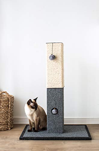 Catry, Cat Tree Cat Scratching Post with Natural Rope (32" Tall)