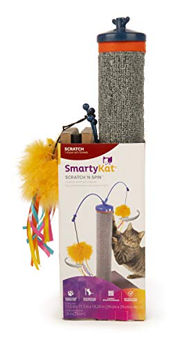 SmartyKat Scratch 'N Spin Carpet Scratching Post Cat Scratcher