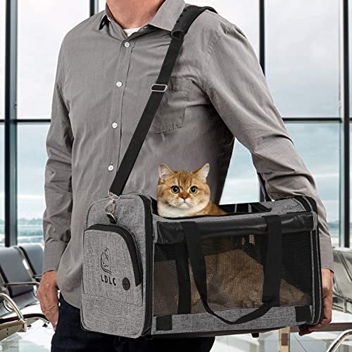 NOYAL Pet Carrier Airline Approved, Soft-Sided Dog Travel Carriers with Removable Wheels Perfect for Cats Pups & Small Animals (20.5" L × 13" W × 11" H)