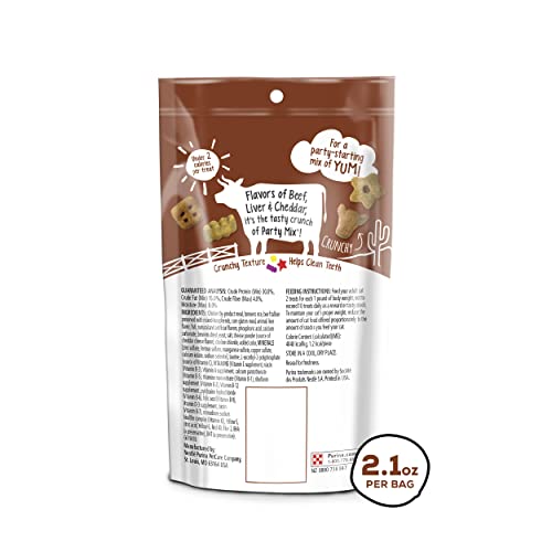 Purina Friskies Made in USA Facilities Cat Treats, Party Mix Crunch Wild West - (10) 2.1 oz. Pouches