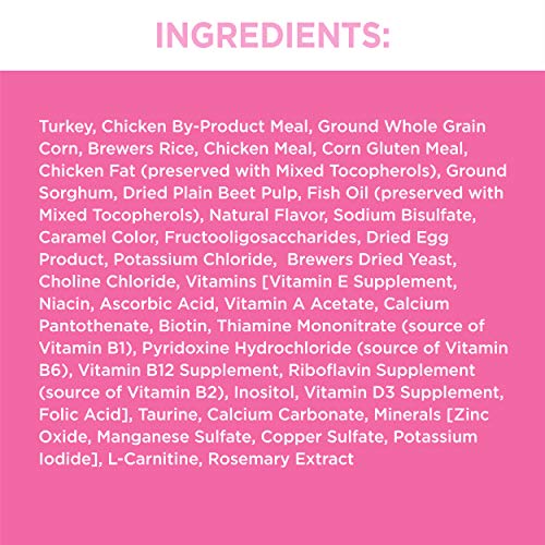 IAMS PROACTIVE HEALTH Adult Sensitive Digestion & Skin Dry Cat Food with Real Turkey Cat Kibble, 3 lb. Bag