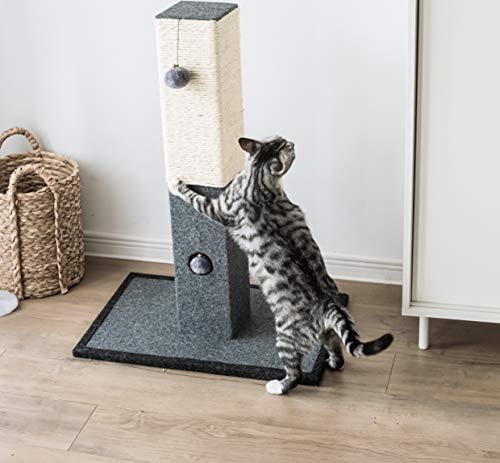 Catry, Cat Tree Cat Scratching Post with Natural Rope (32" Tall)