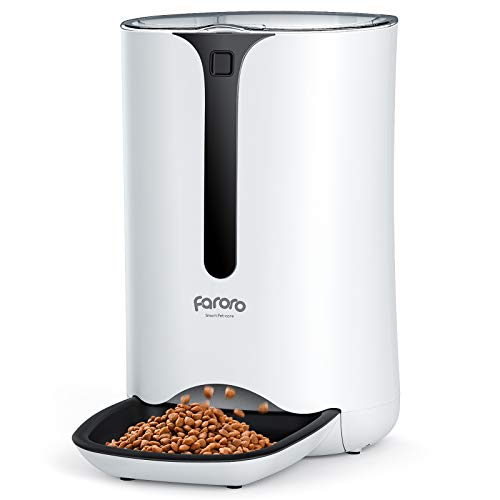 Faroro 7L Automatic Cat Feeder Dog and Cat Food Dispenser with Programmable Timer, Portion Control and Distribution Alarms for 4 Meals Per Day