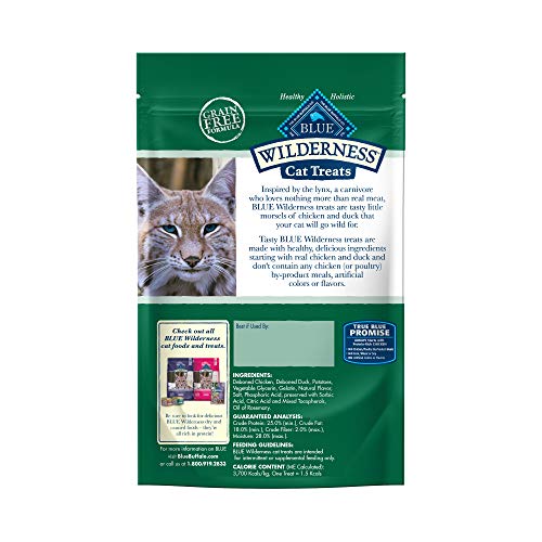 Blue Buffalo Wilderness Grain Free Soft-Moist Cat Treats, Chicken & Duck 2-oz bag
