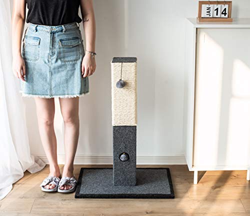 Catry, Cat Tree Cat Scratching Post with Natural Rope (32" Tall)