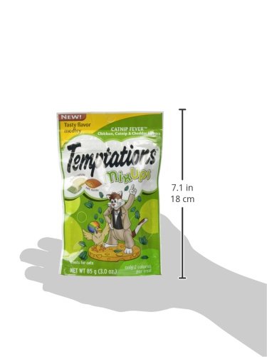 Temptations Cat Treats Mix Ups, Catnip Fever Chicken, Catnip and Cheddar Flavors, 3 Oz Pouch