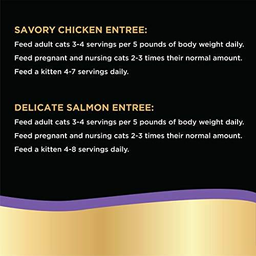 SHEBA PERFECT PORTIONS Soft Wet Cat Food Paté Multipack Delicate Salmon and Savory Chicken, (6) 2.6 oz. Easy Peel Twin-Pack Trays
