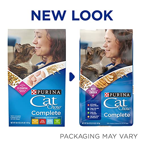 Purina Cat Chow Dry Cat Food, Complete - (4) 3.15 lb. Bags